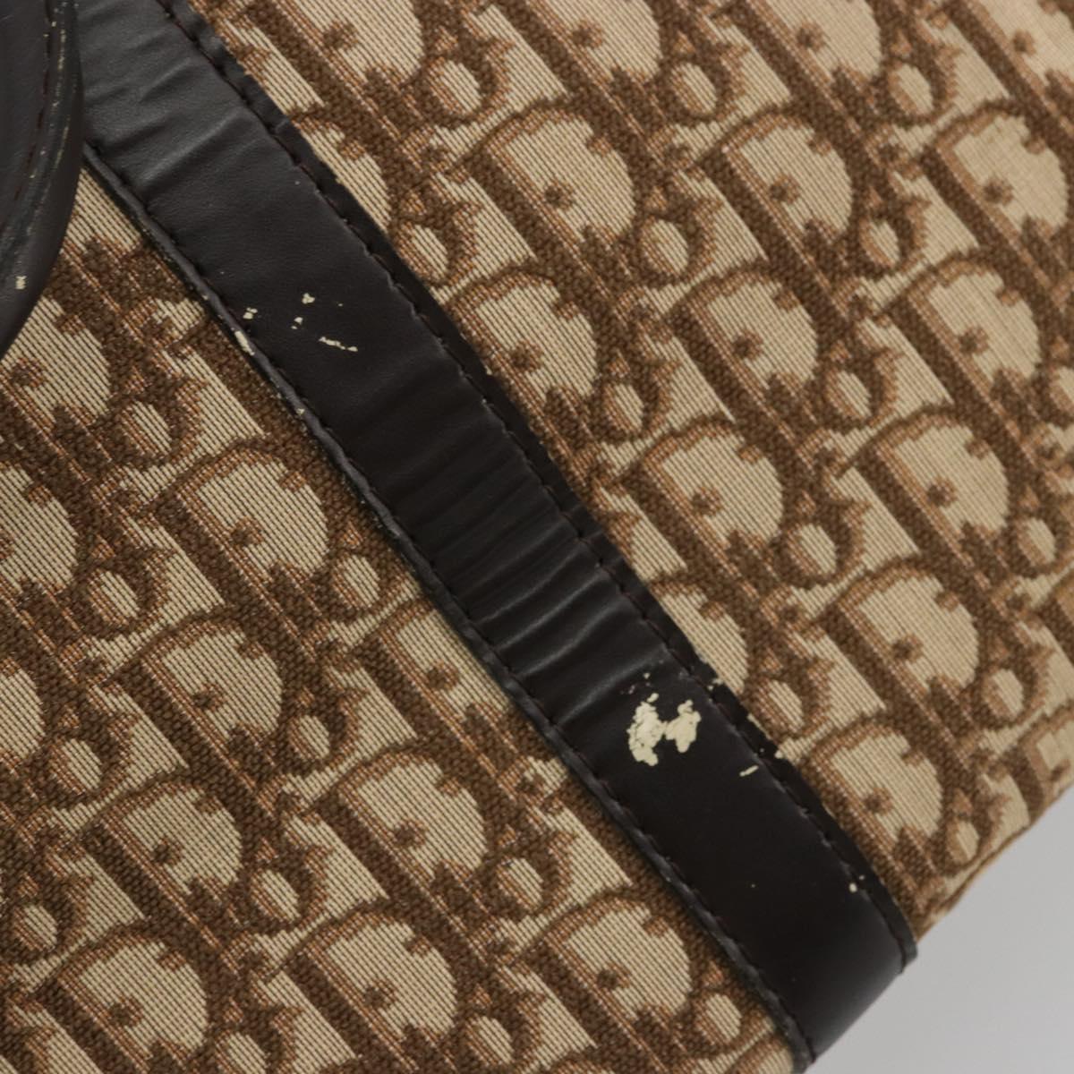 Christian Dior Trotter Canvas Hand Bag Beige Auth 176827