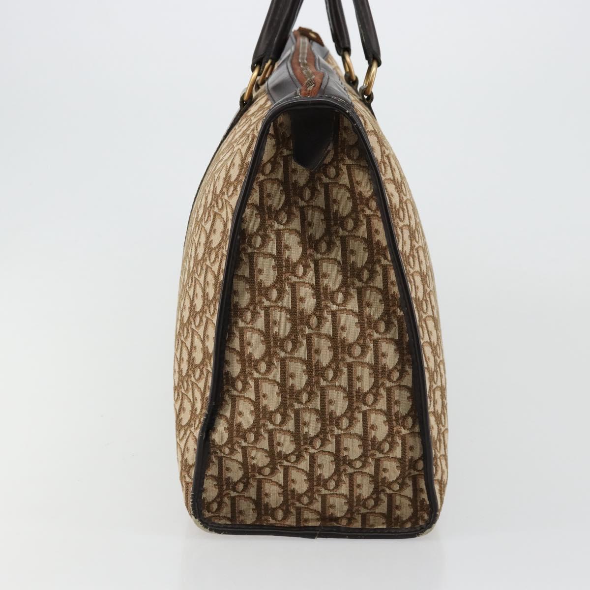 Christian Dior Trotter Canvas Hand Bag Beige Auth 176827