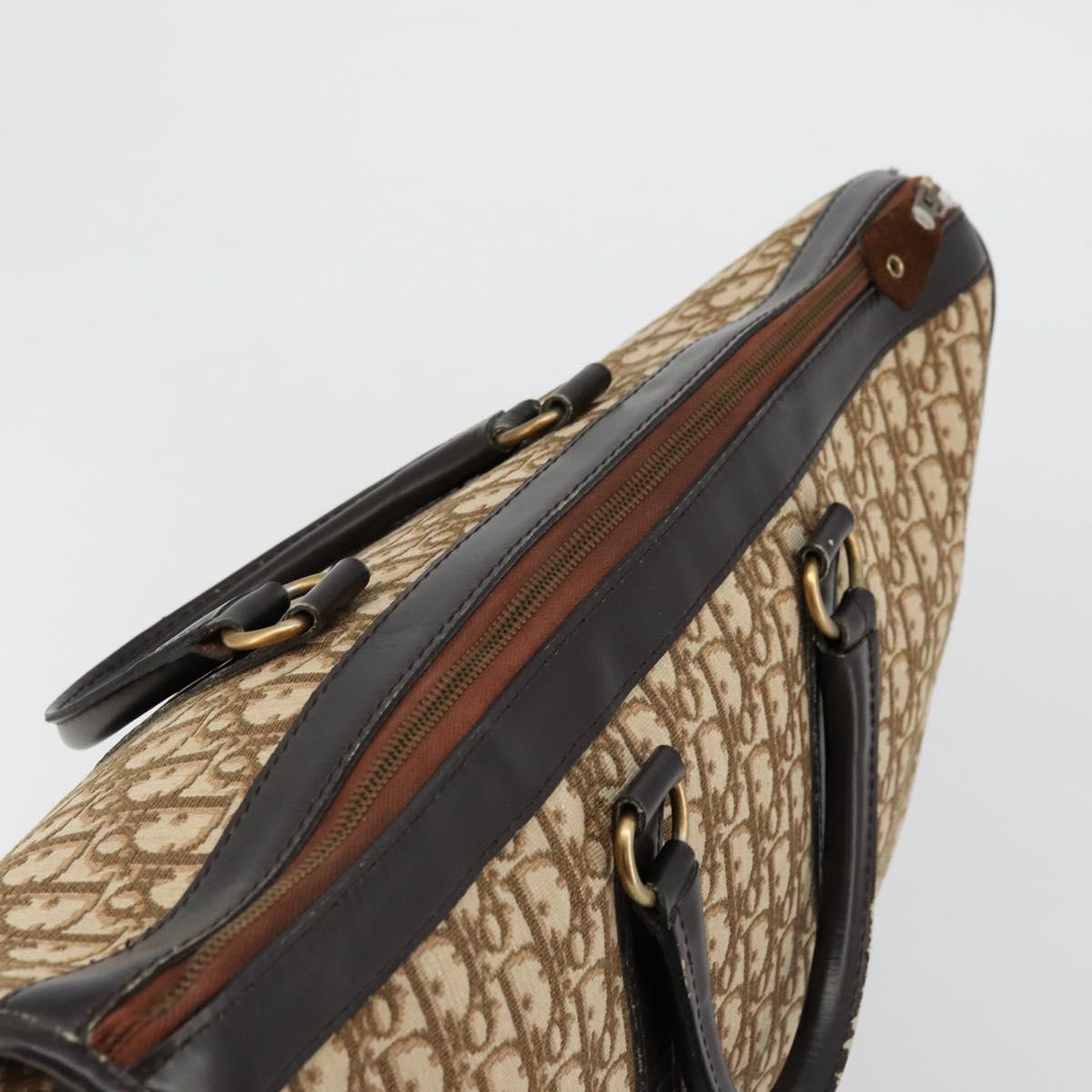 Christian Dior Trotter Canvas Hand Bag Beige Auth 176827