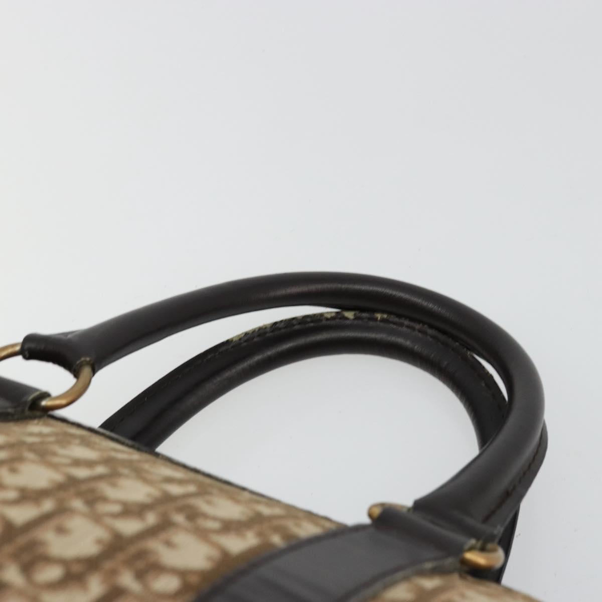 Christian Dior Trotter Canvas Hand Bag Beige Auth 176827