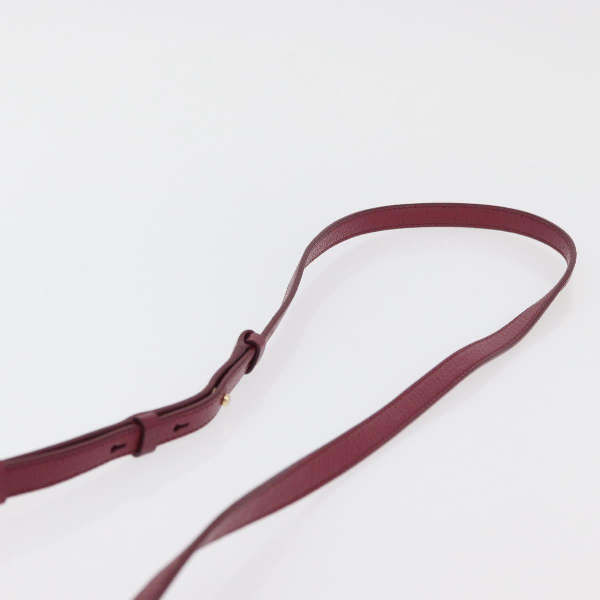 Salvatore Ferragamo Gancini Hand Bag Canvas 2way Red Gold Auth 176834