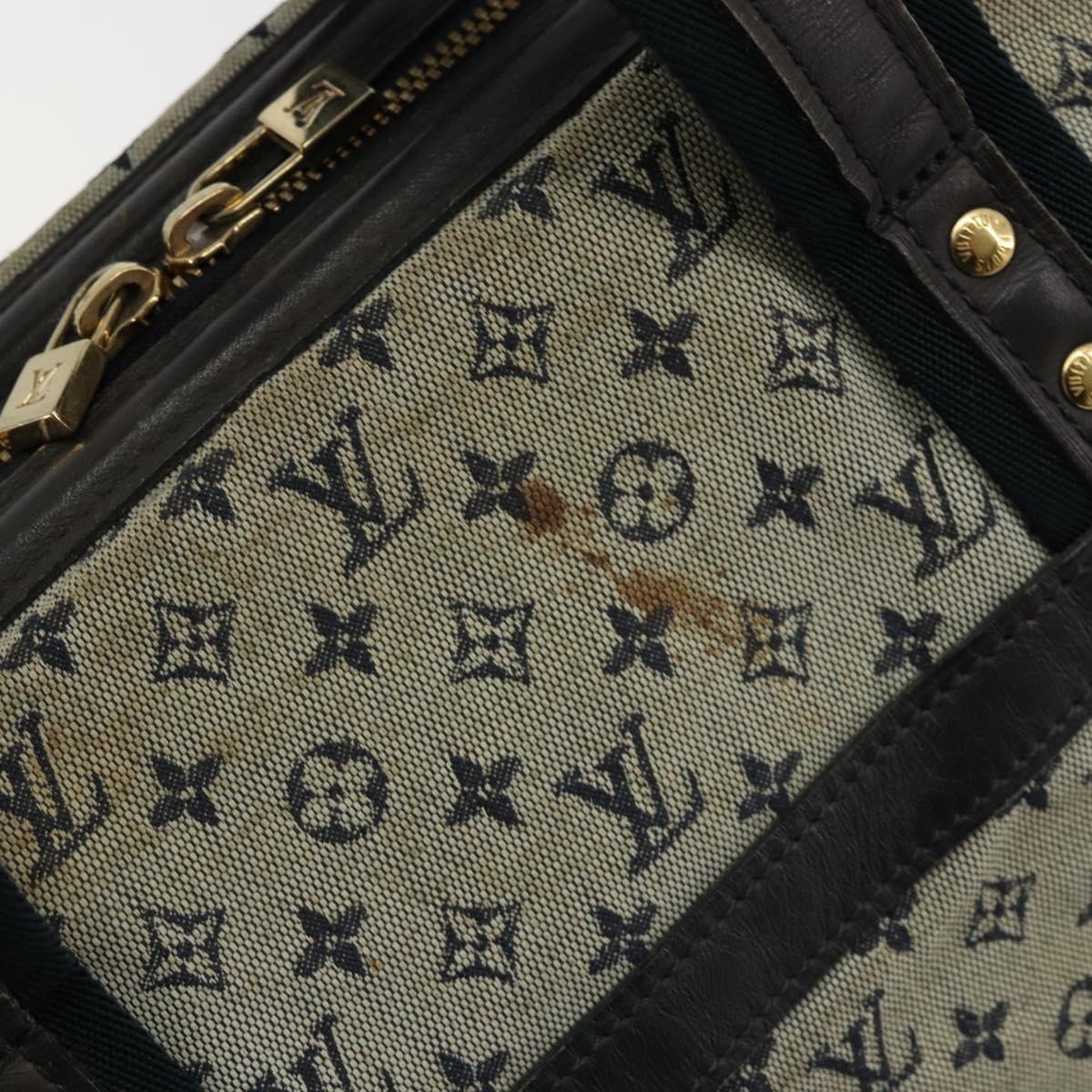LOUIS VUITTON Monogram Mini Josephine GM Hand Bag Blue M92211 LV Auth 176856