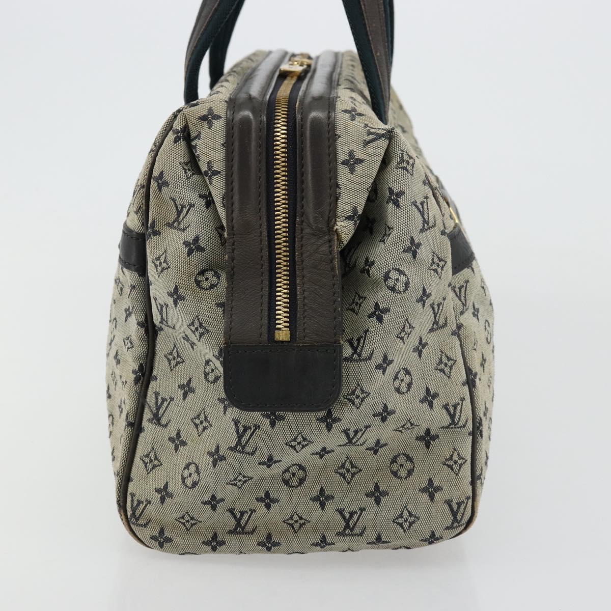 LOUIS VUITTON Monogram Mini Josephine GM Hand Bag Blue M92211 LV Auth 176856