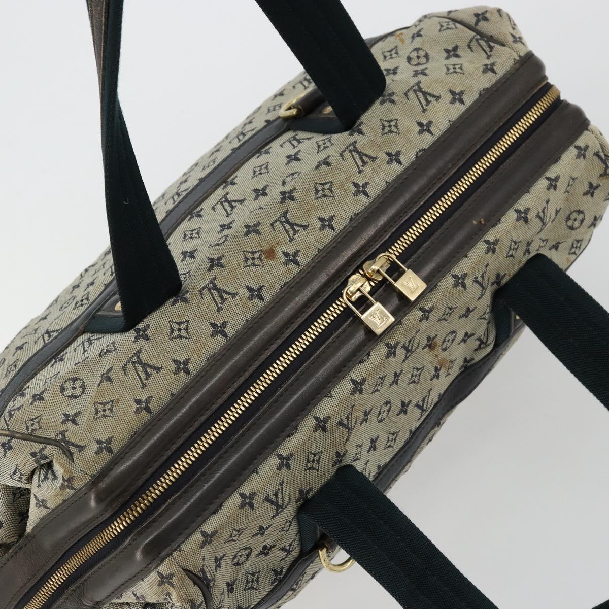 LOUIS VUITTON Monogram Mini Josephine GM Hand Bag Blue M92211 LV Auth 176856