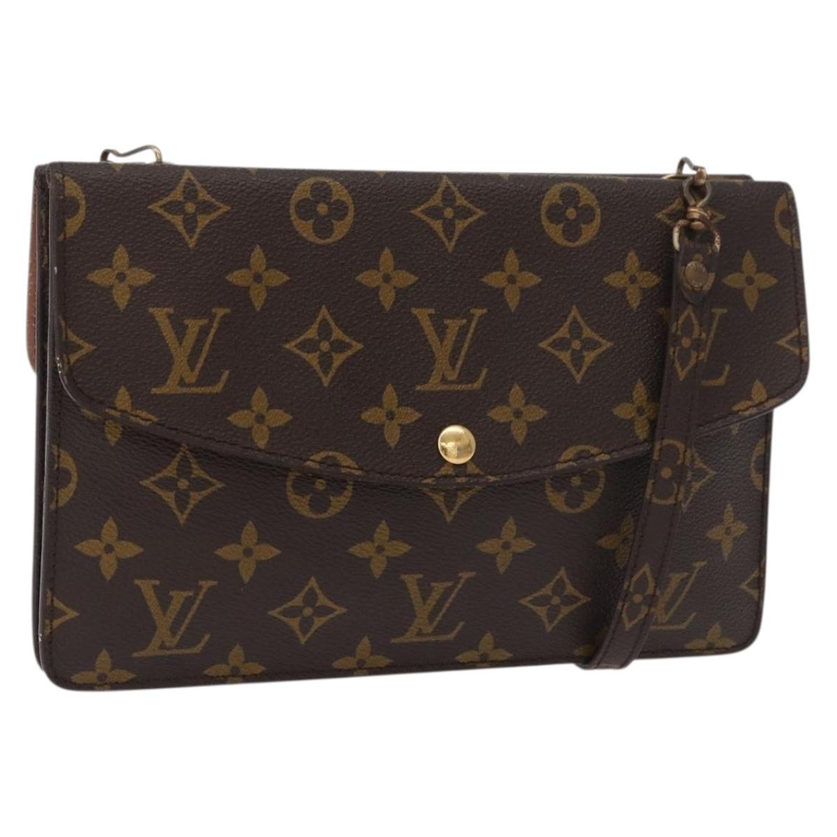LOUIS VUITTON Monogram Double Rabat Shoulder Bag M51815 LV Auth 176861