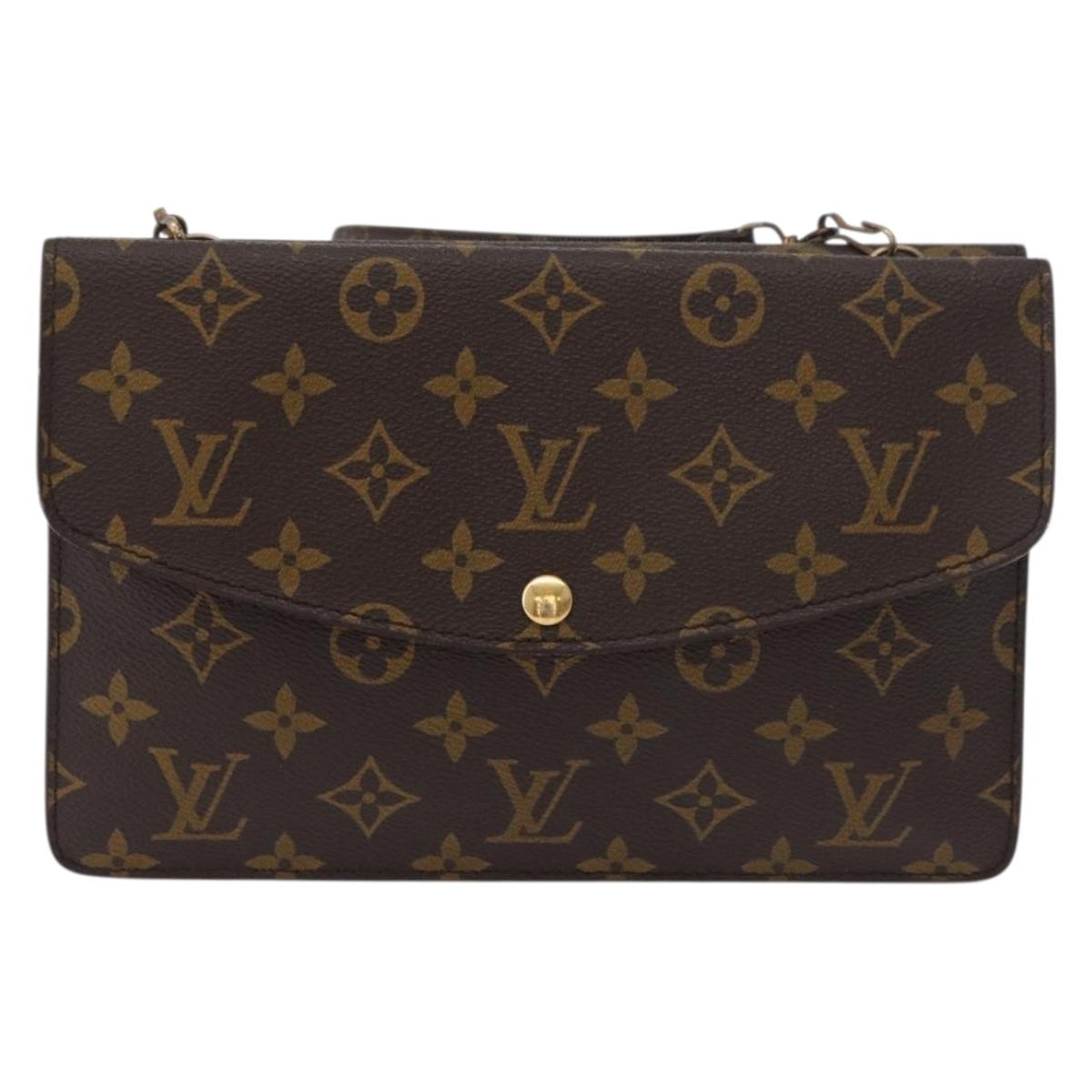 LOUIS VUITTON Monogram Double Rabat Shoulder Bag M51815 LV Auth 176861