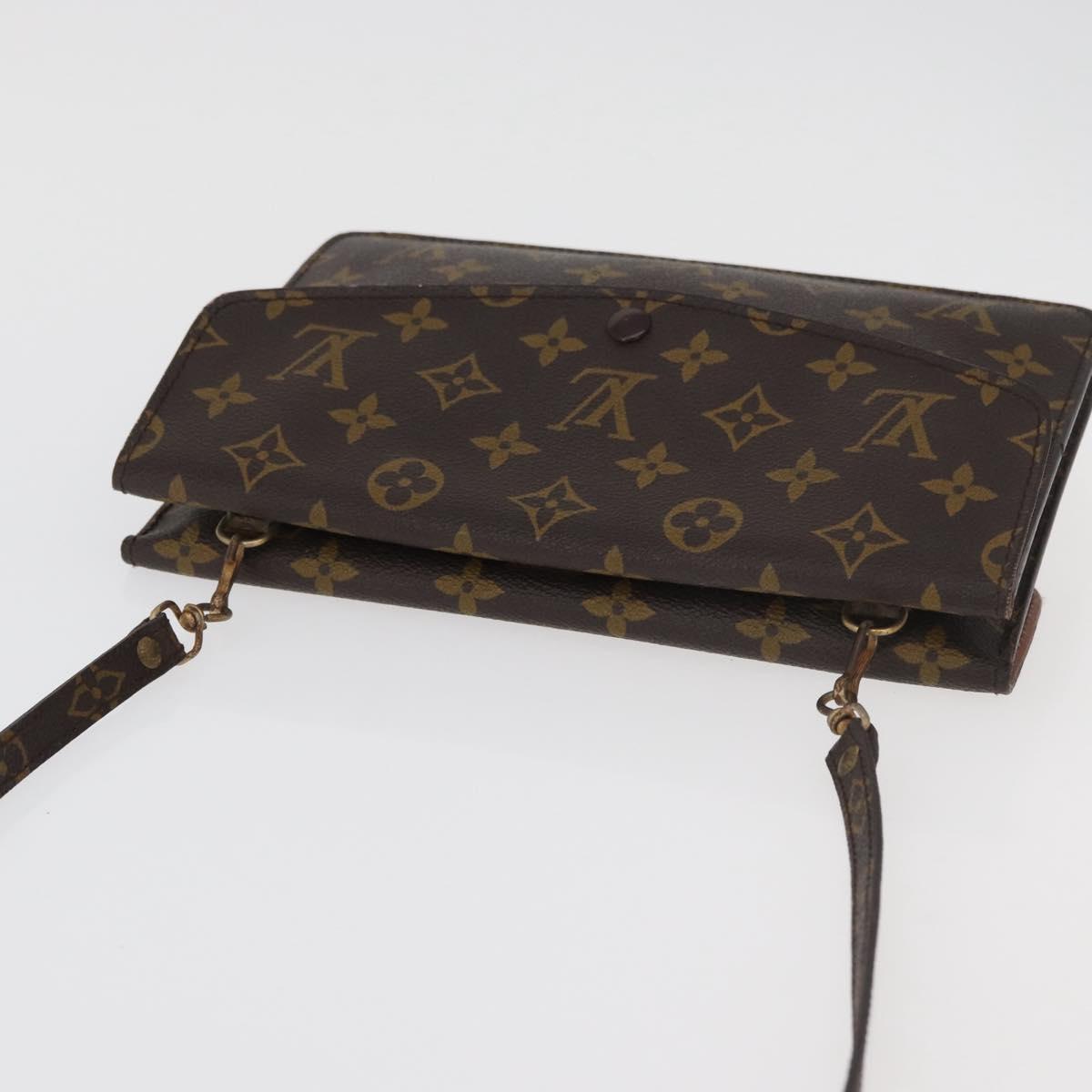 LOUIS VUITTON Monogram Double Rabat Shoulder Bag M51815 LV Auth 176861