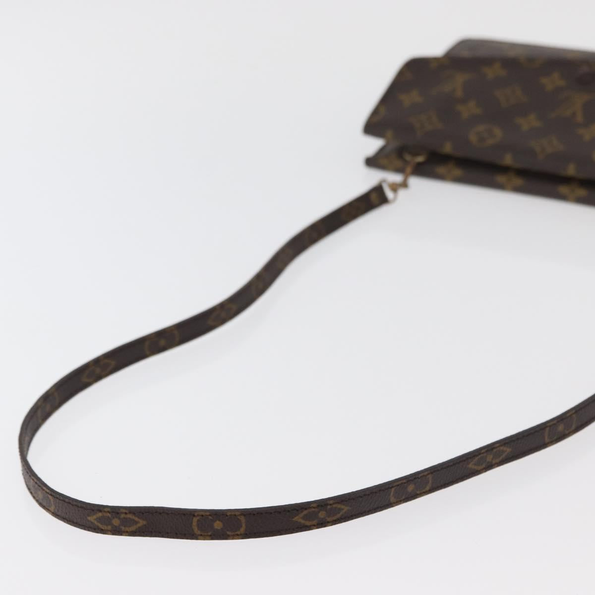 LOUIS VUITTON Monogram Double Rabat Shoulder Bag M51815 LV Auth 176861