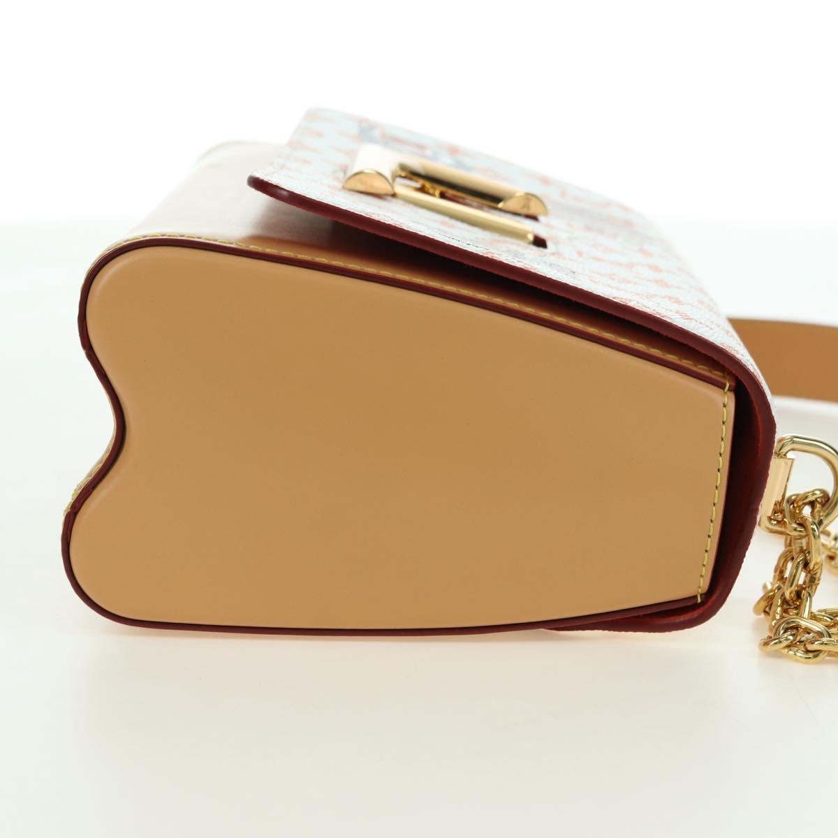 LOUIS VUITTON Catgram Twist MM Shoulder Bag White M44460 LV Auth 176866SM