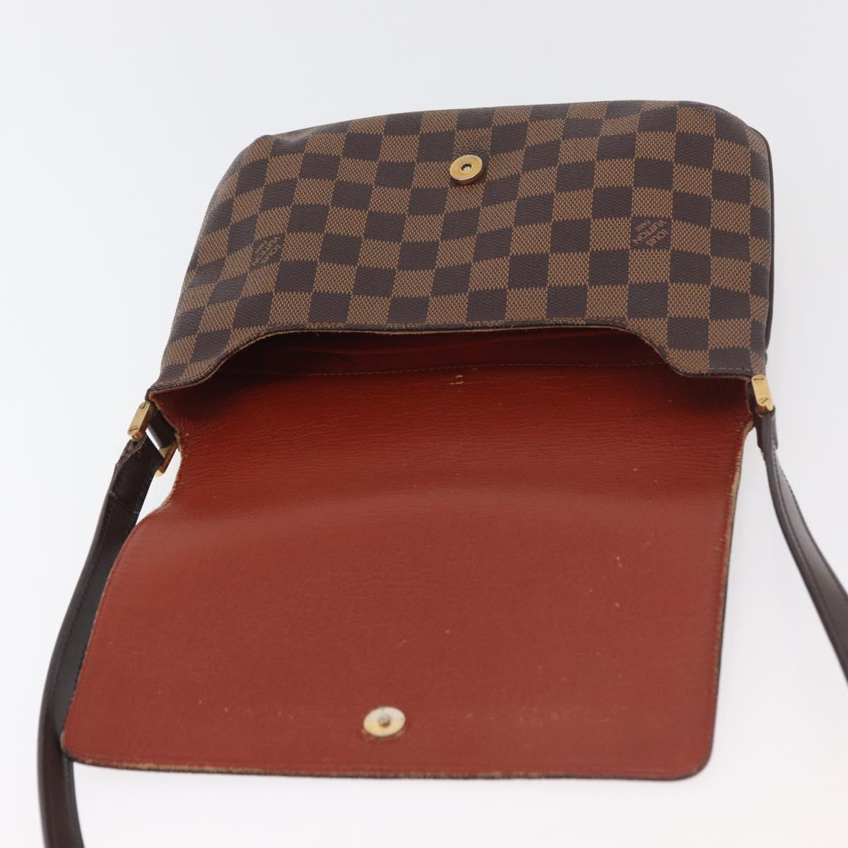 LOUIS VUITTON Damier Ebene Musette Tango Shoulder Bag N51301 LV Auth 176871