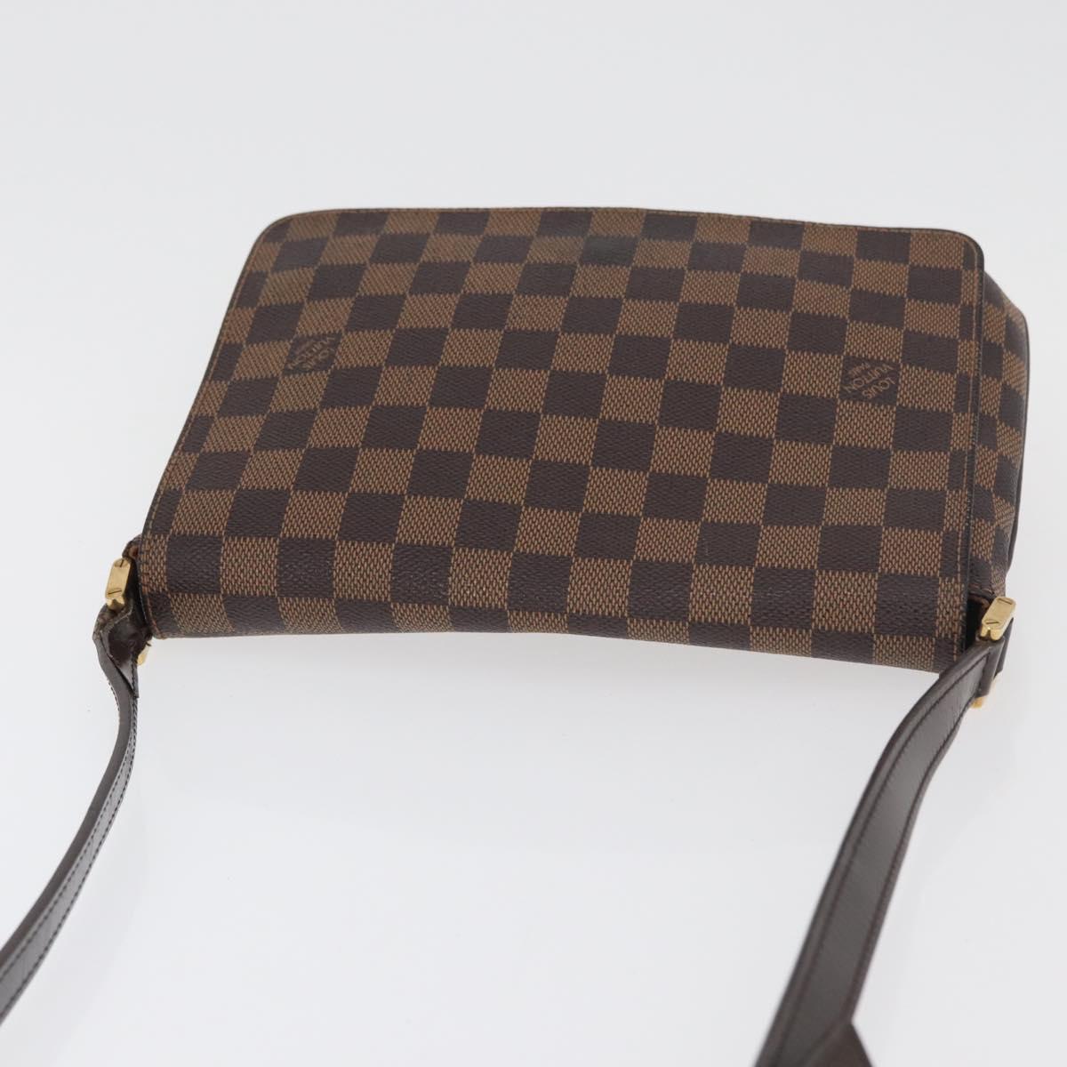 LOUIS VUITTON Damier Ebene Musette Tango Shoulder Bag N51301 LV Auth 176871