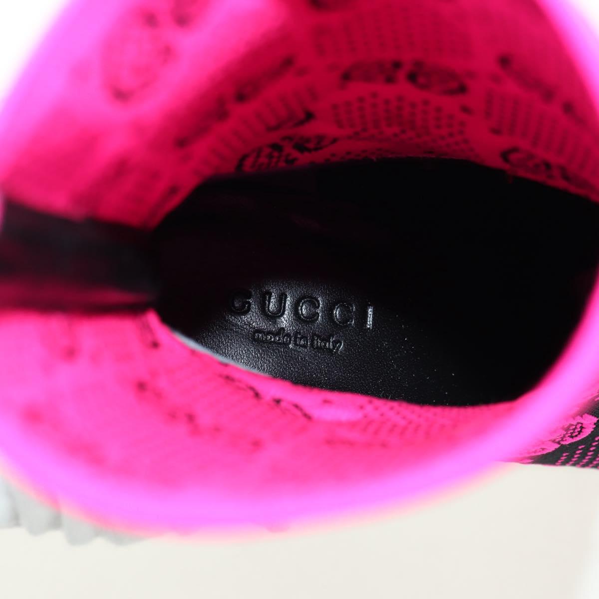 GUCCI GG Canvas Boots 34 Pink Auth 176875M