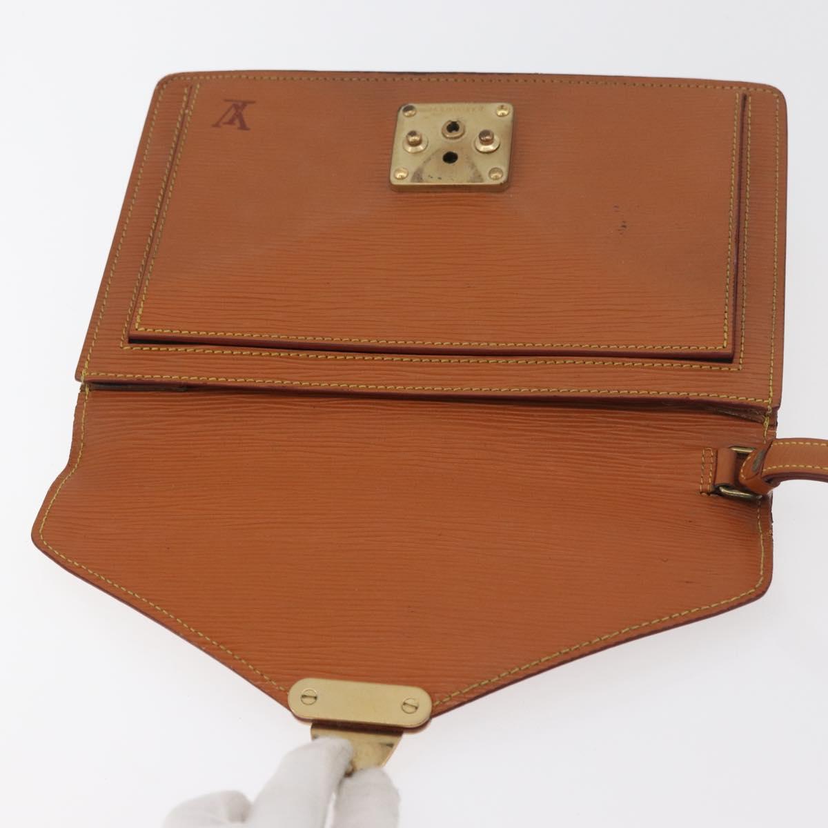 LOUIS VUITTON Epi Serie Dragonne Hand Bag Zipangu Gold M52618 LV Auth 176878