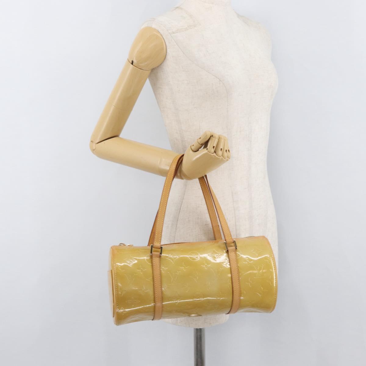 LOUIS VUITTON Monogram Vernis Bedford Hand Bag Beige M91006 LV Auth 176879