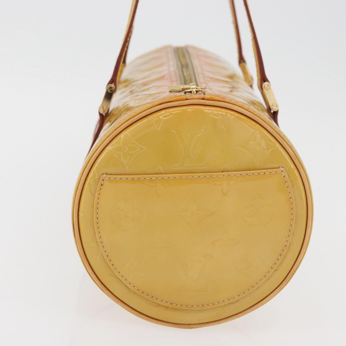 LOUIS VUITTON Monogram Vernis Bedford Hand Bag Beige M91006 LV Auth 176879