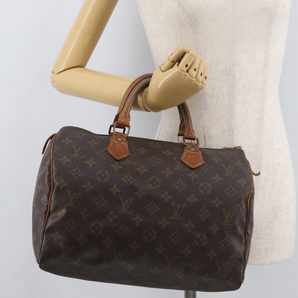 LOUIS VUITTON Monogram Speedy 30 Hand Bag M41526 LV Auth 176884