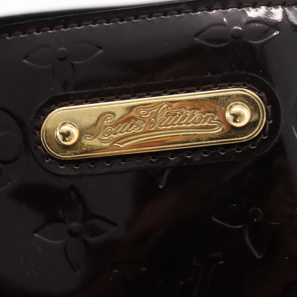 LOUIS VUITTON Monogram Vernis Wilshire PM Hand Bag Amarante M93641 Auth 176891A