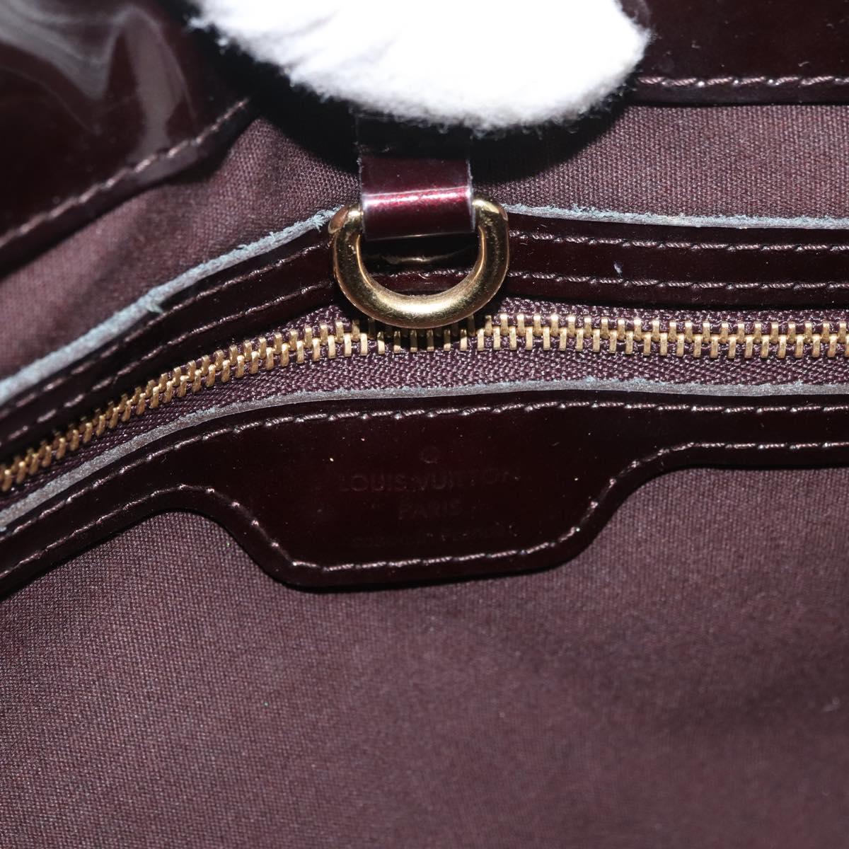 LOUIS VUITTON Monogram Vernis Wilshire PM Hand Bag Amarante M93641 Auth 176891A