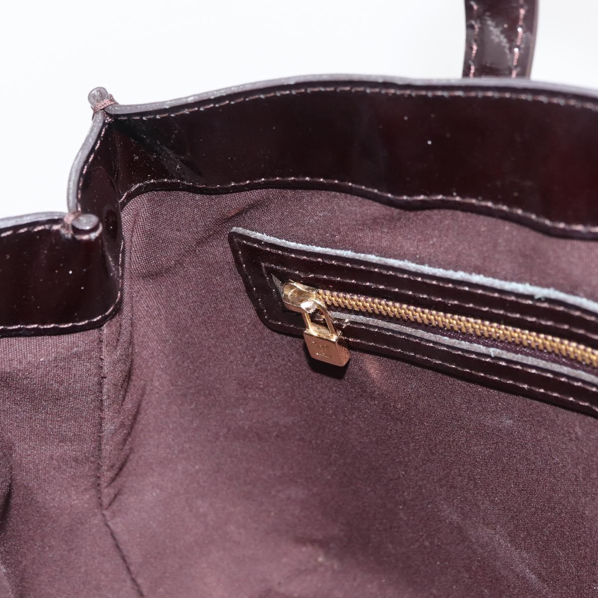 LOUIS VUITTON Monogram Vernis Wilshire PM Hand Bag Amarante M93641 Auth 176891A