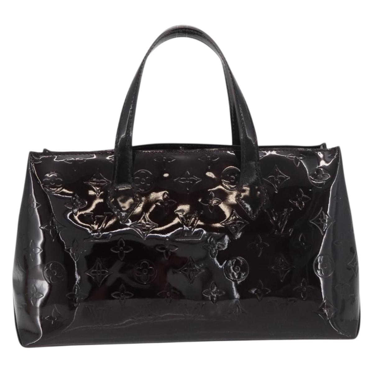 LOUIS VUITTON Monogram Vernis Wilshire PM Hand Bag Amarante M93641 Auth 176891A