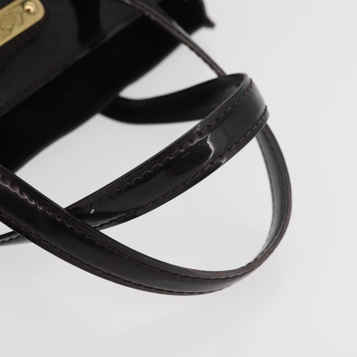 LOUIS VUITTON Monogram Vernis Wilshire PM Hand Bag Amarante M93641 Auth 176891A