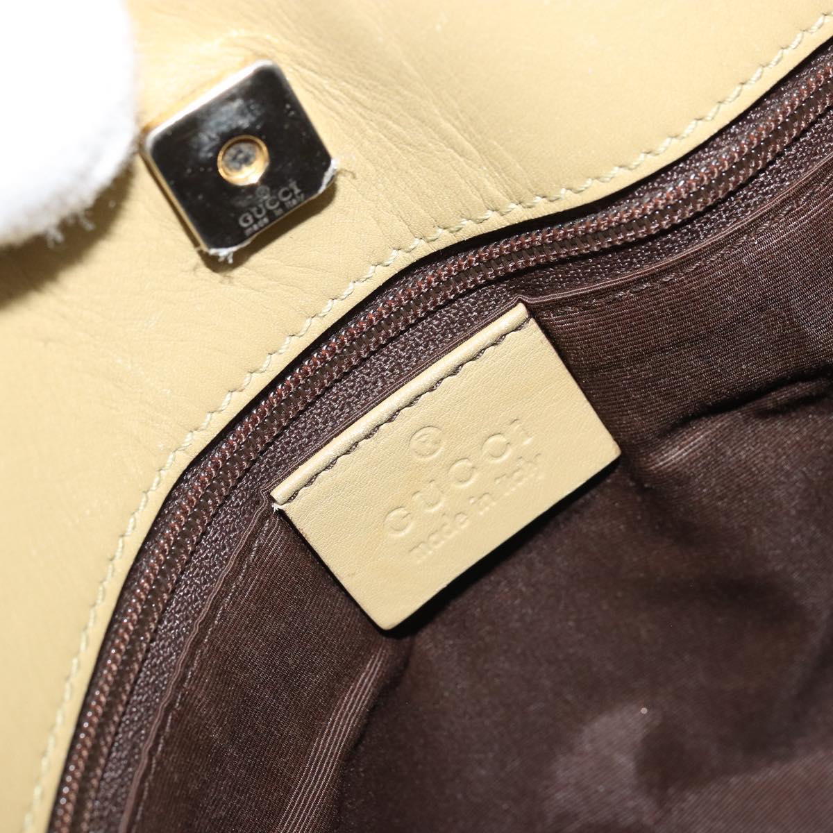 GUCCI GG Canvas Shoulder Bag Beige Gold 91762 Auth 176892