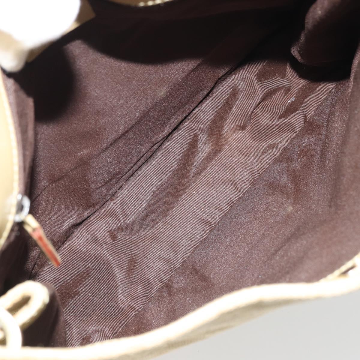 GUCCI GG Canvas Shoulder Bag Beige Gold 91762 Auth 176892