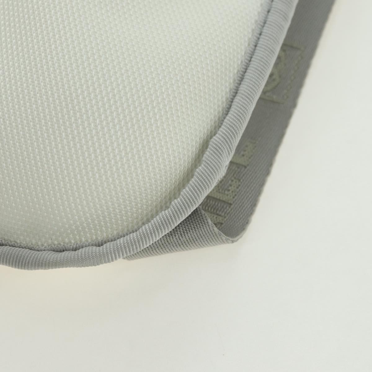 CHANEL Sports Line Backpack Nylon White Silver CC Auth 176920