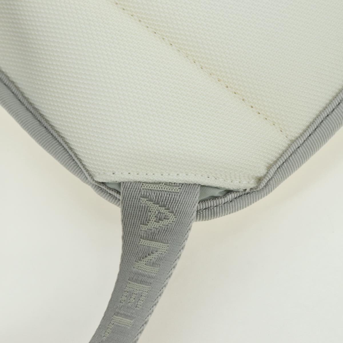 CHANEL Sports Line Backpack Nylon White Silver CC Auth 176920