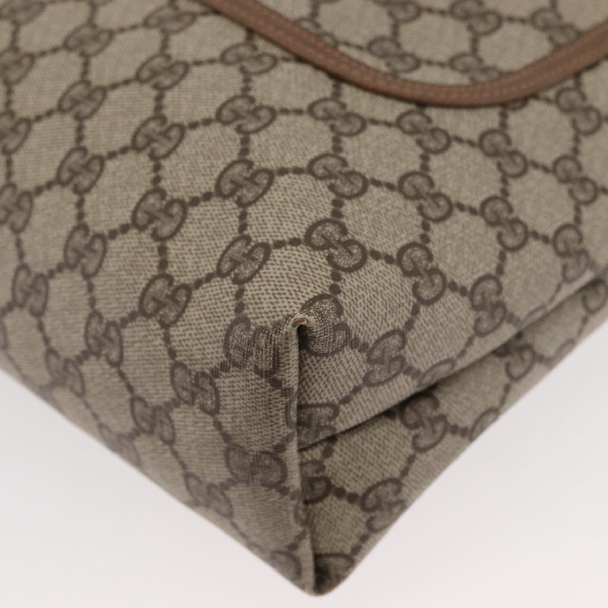 GUCCI GG Supreme Web Sherry Line Tote Bag PVC Beige 39 02 003 Auth 176931A