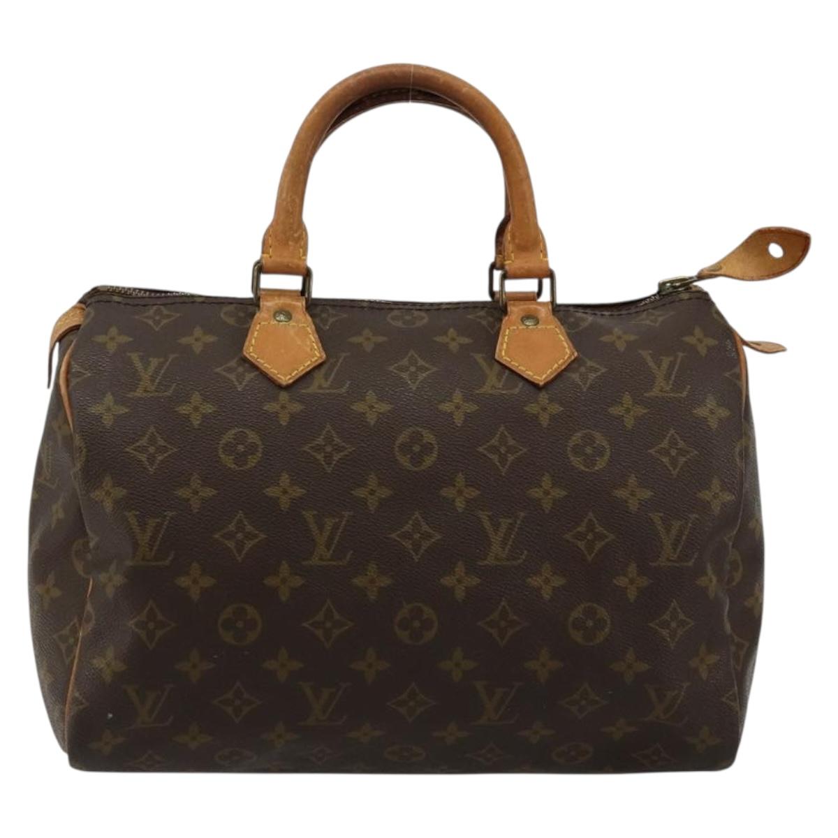 LOUIS VUITTON Monogram Speedy 30 Hand Bag M41526 LV Auth 176936