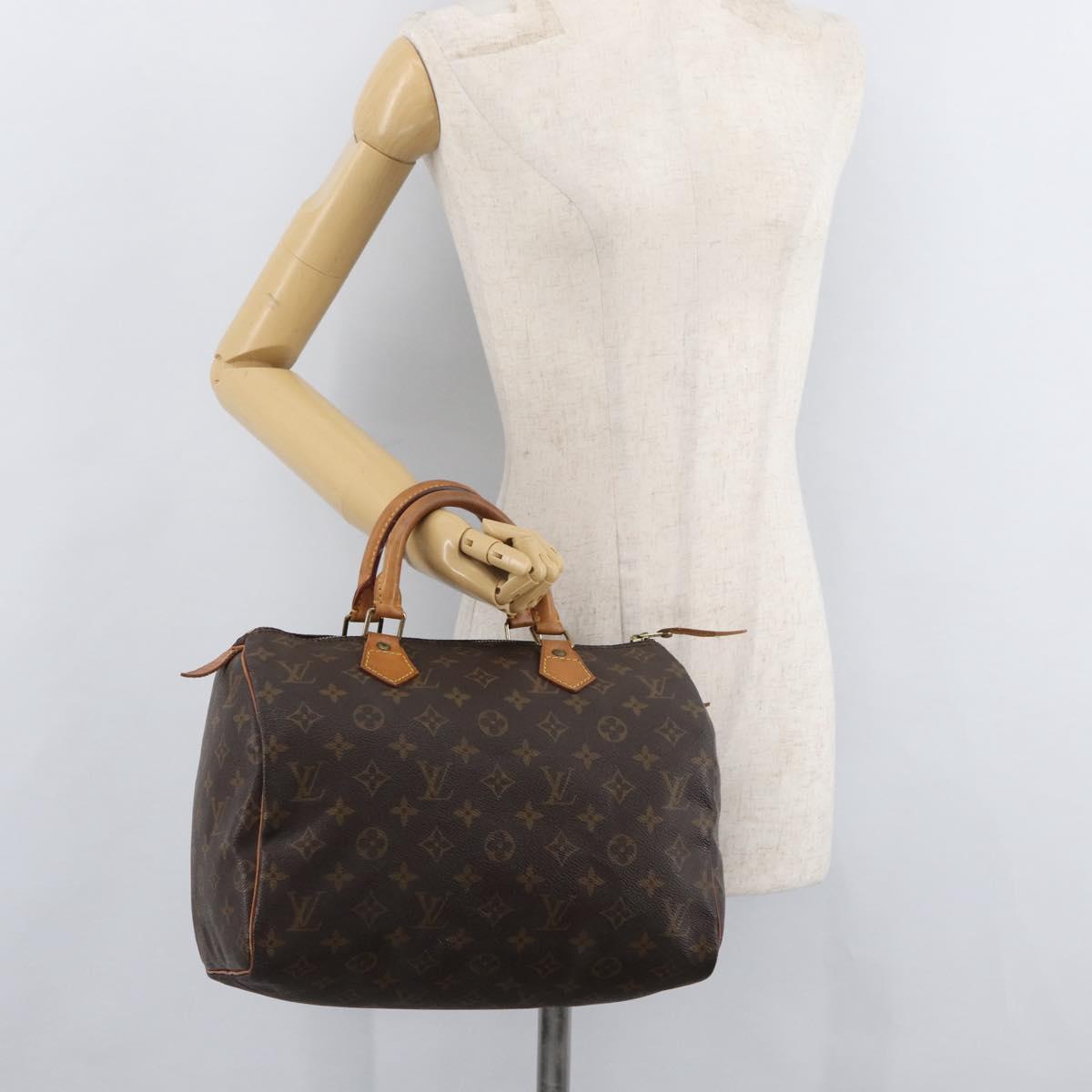 LOUIS VUITTON Monogram Speedy 30 Hand Bag M41526 LV Auth 176937A