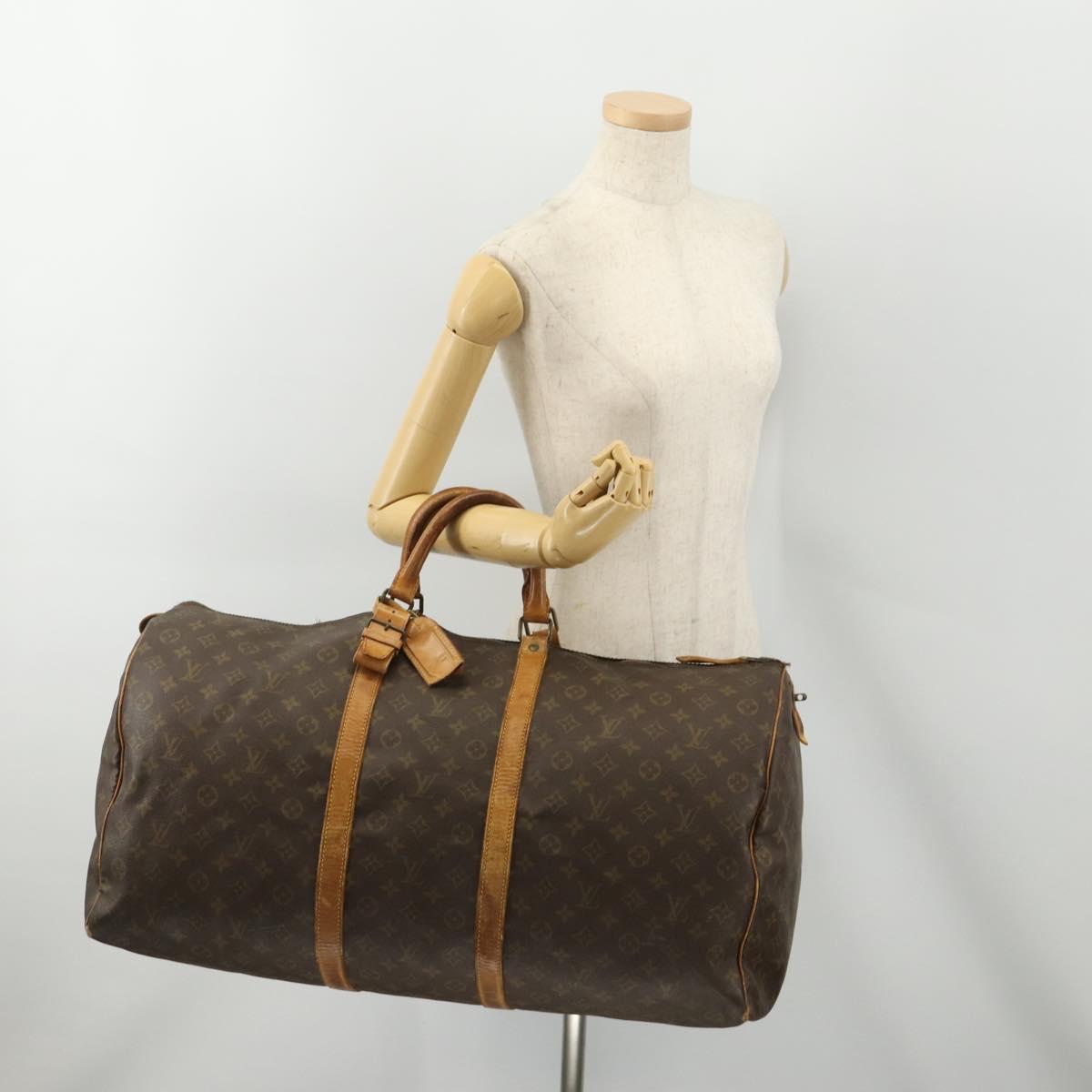 LOUIS VUITTON Monogram Keepall 60 Boston Bag M41422 LV Auth 176940