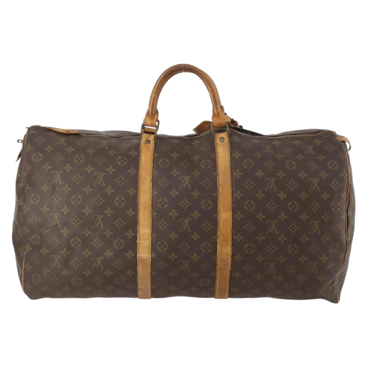LOUIS VUITTON Monogram Keepall 60 Boston Bag M41422 LV Auth 176940