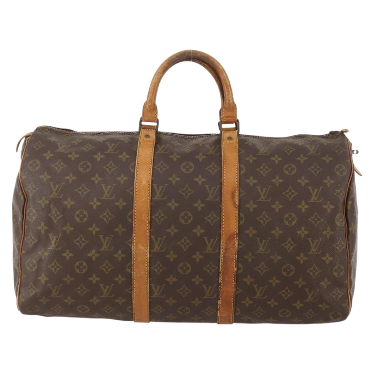 LOUIS VUITTON Monogram Keepall 50 Boston Bag M41426 LV Auth 176941