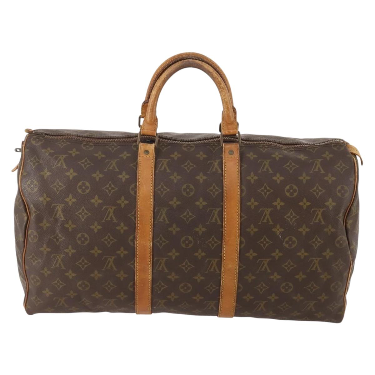 LOUIS VUITTON Monogram Keepall 50 Boston Bag M41426 LV Auth 176941
