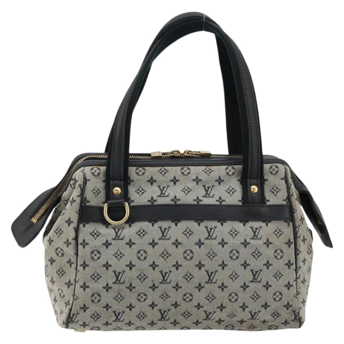 LOUIS VUITTON Monogram Mini Josephine PM Hand Bag Blue M92049 LV Auth 176944