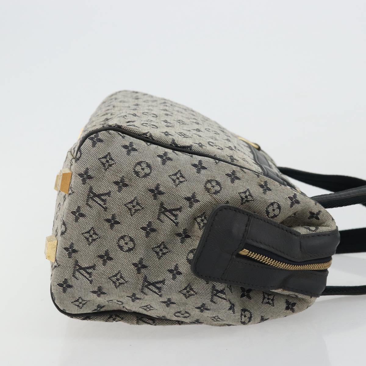 LOUIS VUITTON Monogram Mini Josephine PM Hand Bag Blue M92049 LV Auth 176944