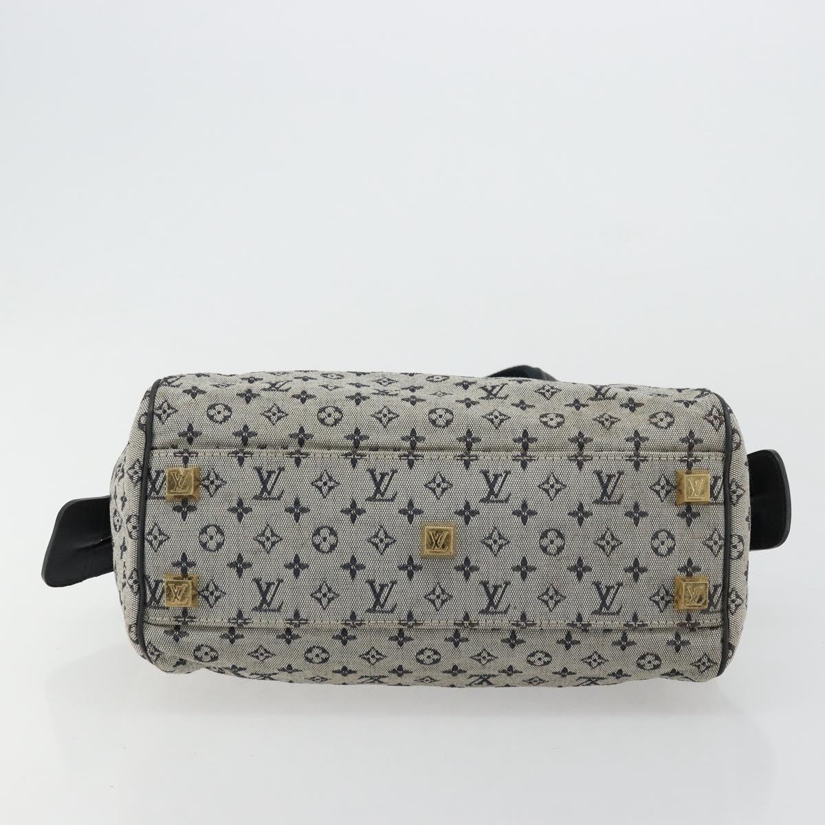 LOUIS VUITTON Monogram Mini Josephine PM Hand Bag Blue M92049 LV Auth 176944