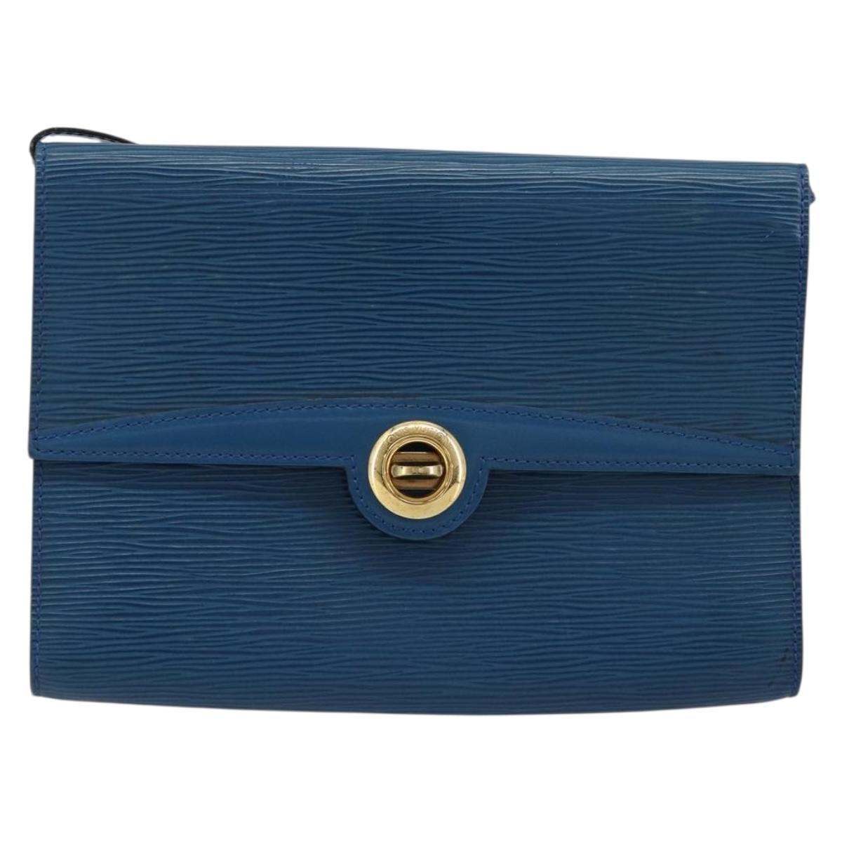 LOUIS VUITTON Epi Pochette Arche Shoulder Bag Blue M52575 LV Auth 176947