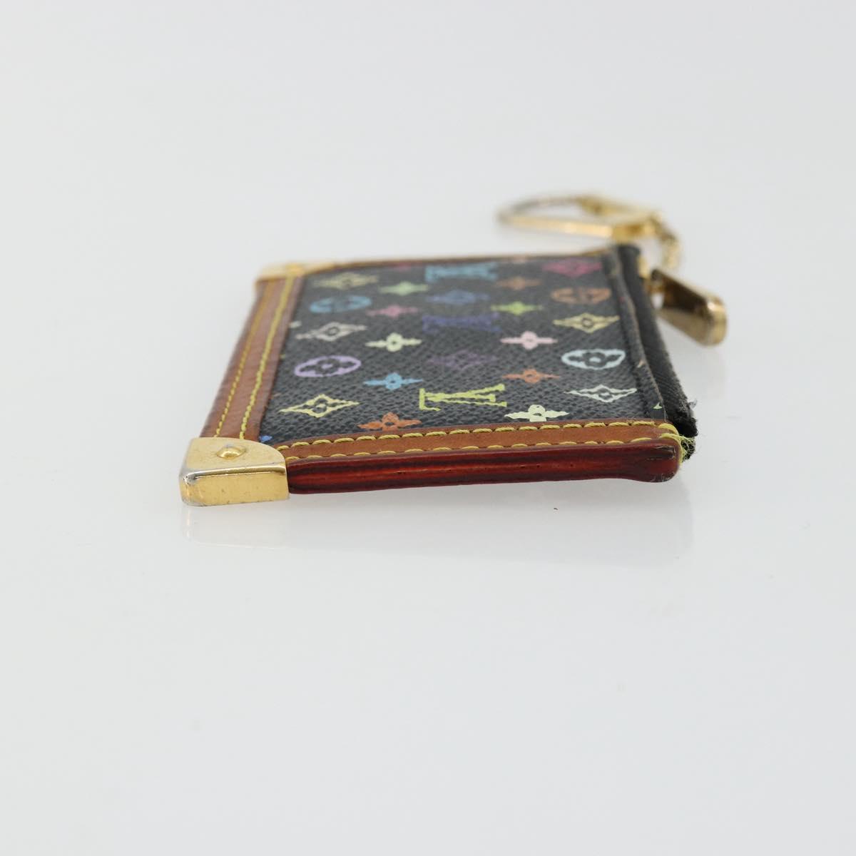 LOUIS VUITTON Monogram Multicolor Pochette Cles Purse Black M13664 Auth 176953