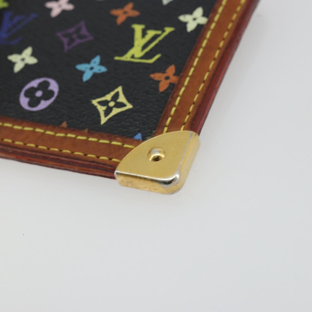 LOUIS VUITTON Monogram Multicolor Pochette Cles Purse Black M13664 Auth 176953