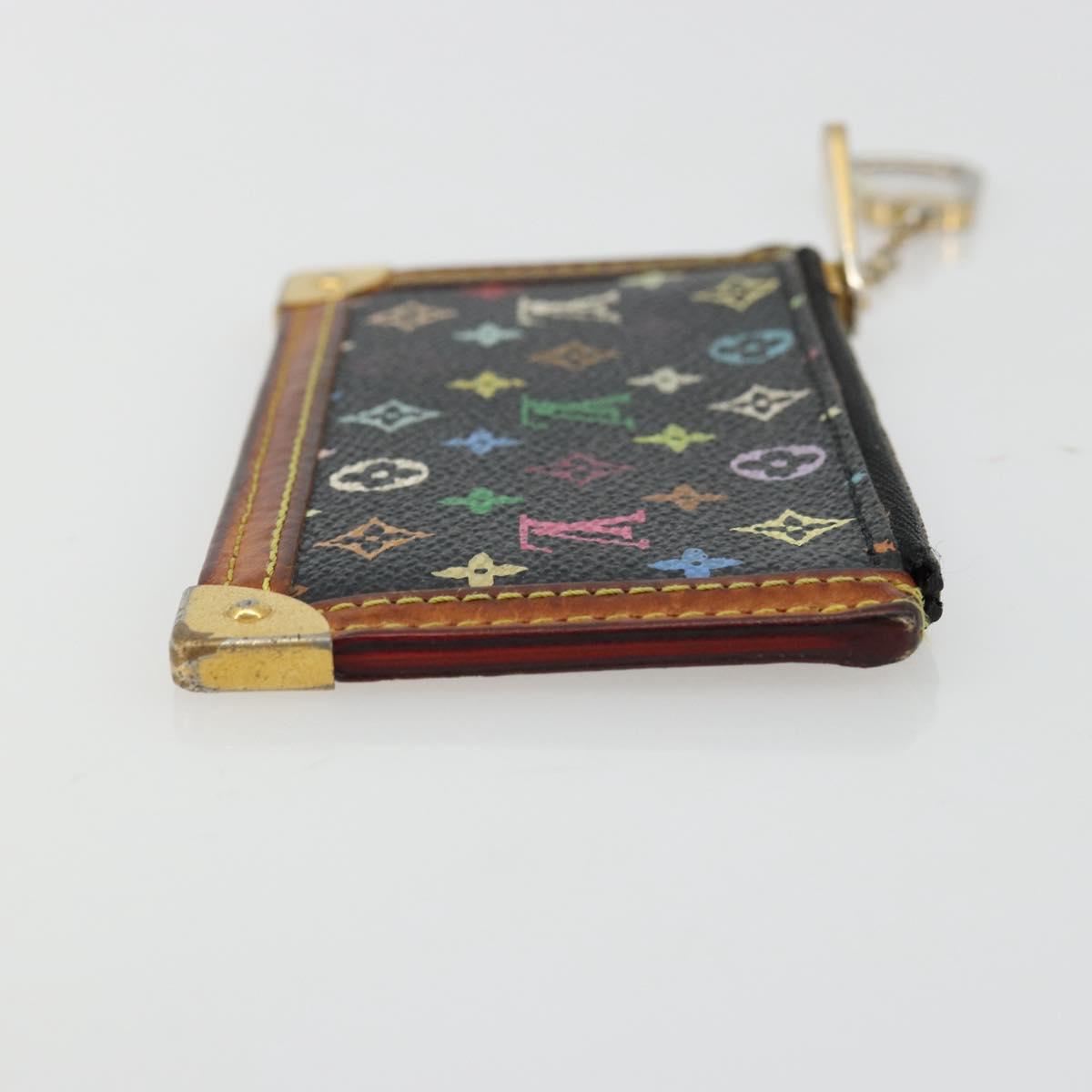 LOUIS VUITTON Monogram Multicolor Pochette Cles Purse Black M13664 Auth 176954