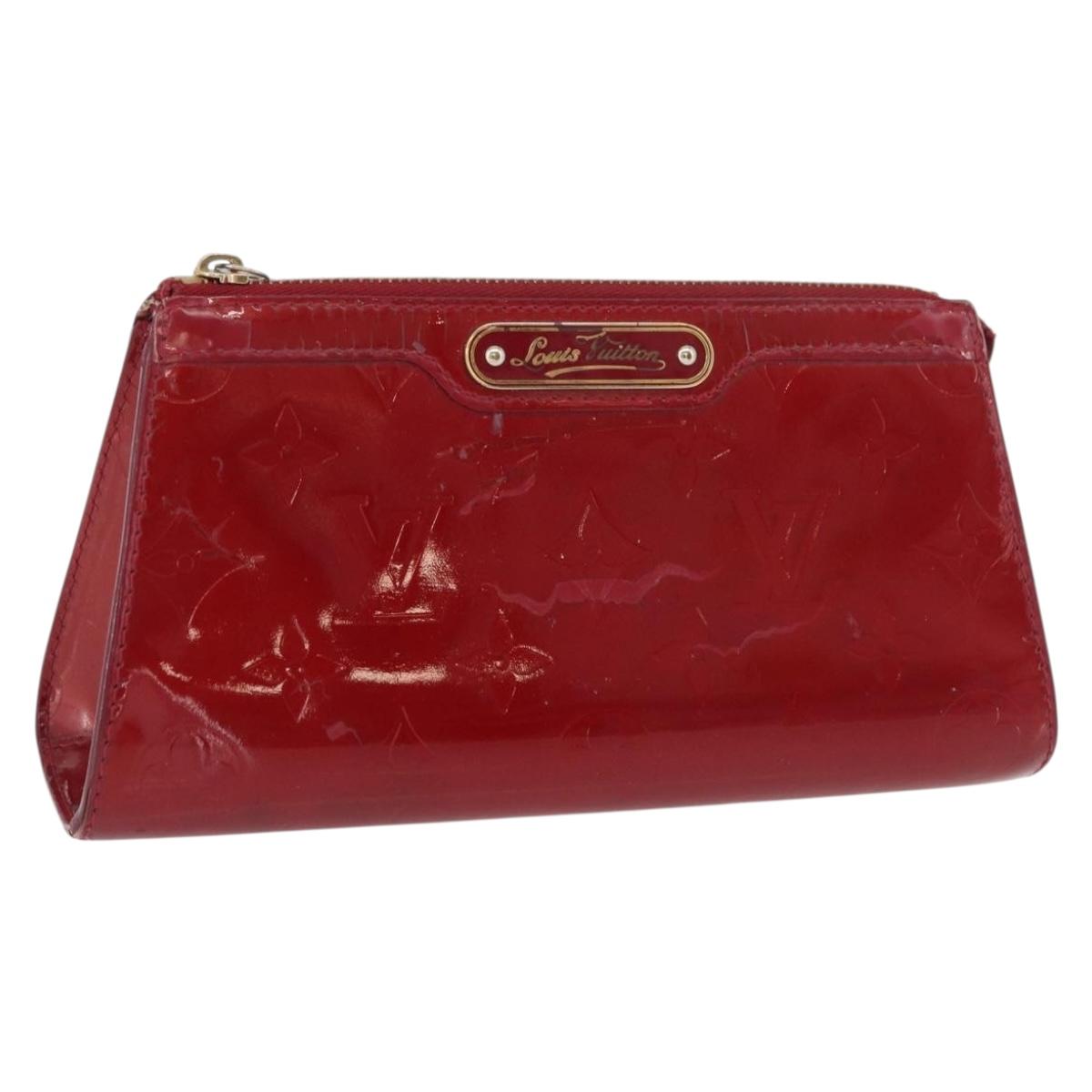 LOUIS VUITTON Monogram Vernis Trousse Pouch Pomme D'amour M93568 LV Auth 176959