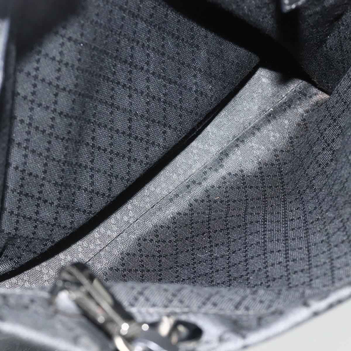 GUCCI Bamboo GG Canvas Hand Bag 2way Black Silver 002 1016 Auth 176966