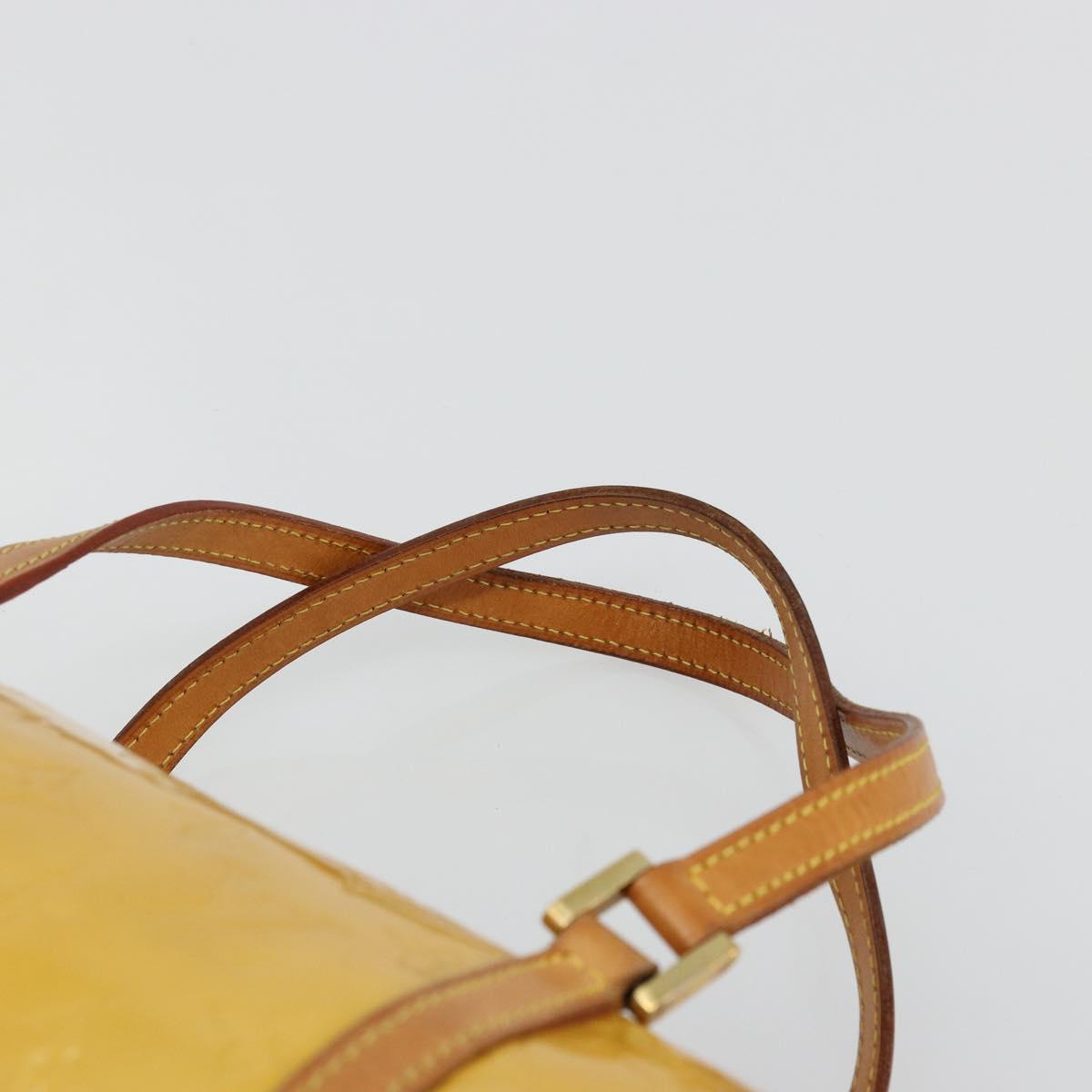 LOUIS VUITTON Monogram Vernis Bedford Hand Bag Beige M91006 LV Auth 176970