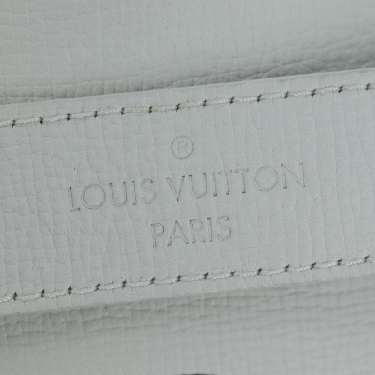 LOUIS VUITTON LV MADE NIGO Trolley Tote Bag Leather White M59366 Auth 176973SM