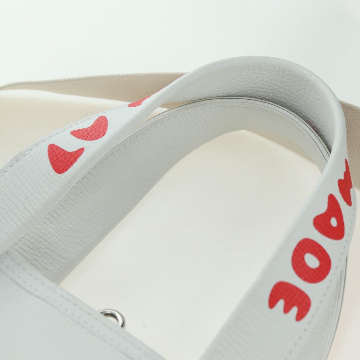 LOUIS VUITTON LV MADE NIGO Trolley Tote Bag Leather White M59366 Auth 176973SM
