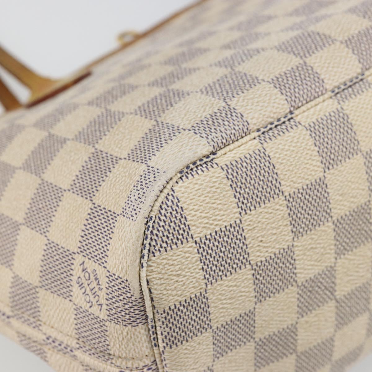 LOUIS VUITTON Damier Azur Neverfull PM Tote Bag N41362 LV Auth 176975