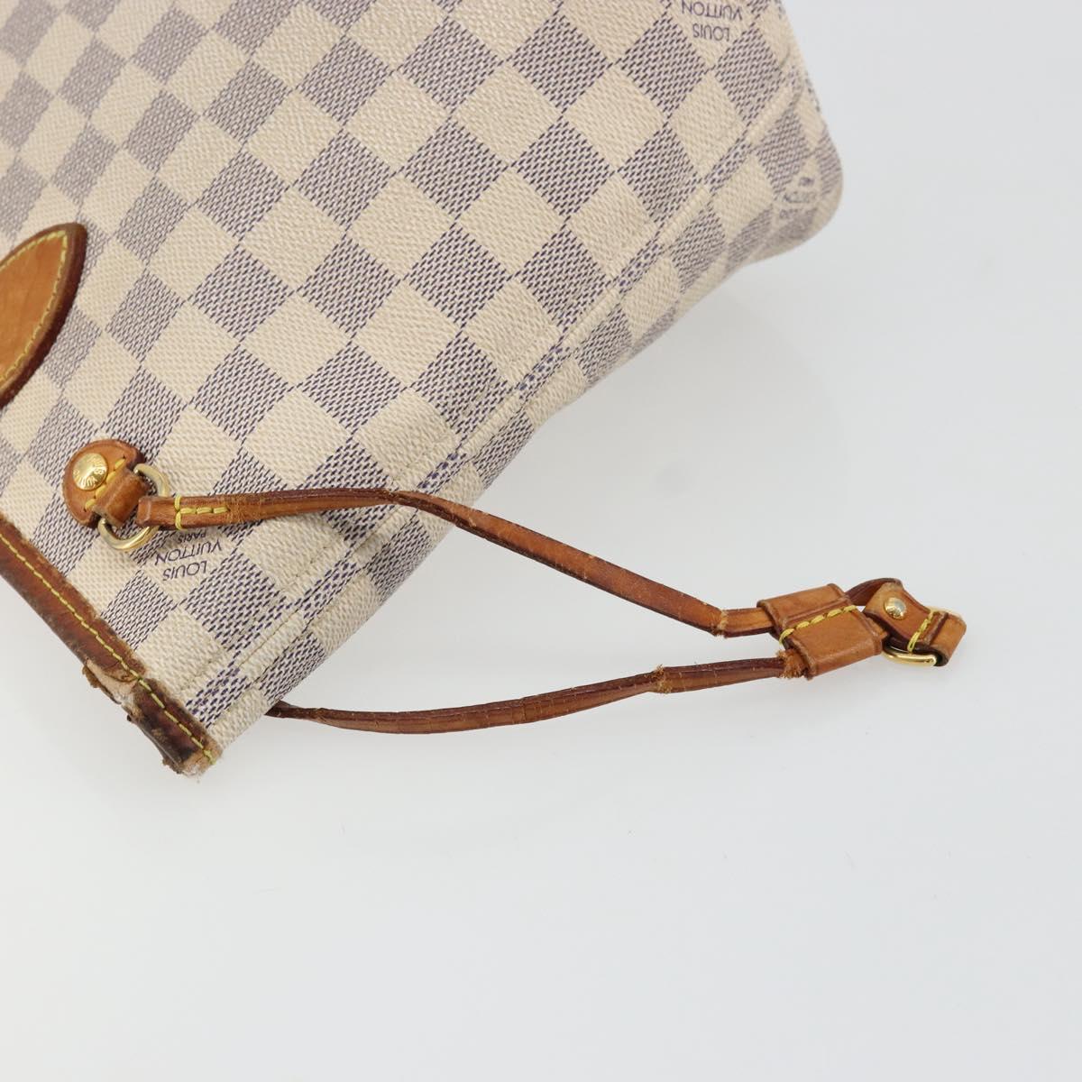 LOUIS VUITTON Damier Azur Neverfull PM Tote Bag N41362 LV Auth 176975